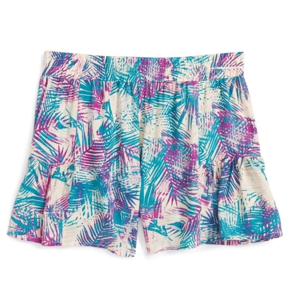 Roxy Other - Roxy Girl's Tropical Palm Leaf Print Flowy Shorts